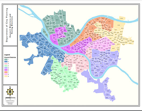 Map of council district up for election