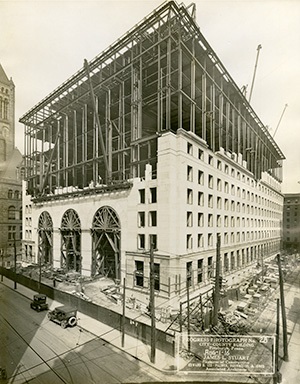 The City-County Building under construction in 1916.