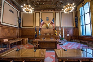 The Council Chamber.