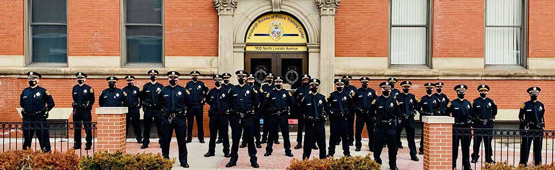 Police Academy officers grou photo.